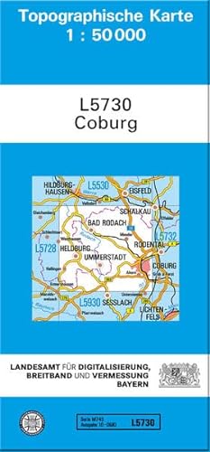 TK50 L5730 Coburg: Topographische Karte 1:50000 (TK50 Topographische Karte 1:50000 Bayern) von Landesamt für Digitalisierung, Breitband und Vermessung, Bayern